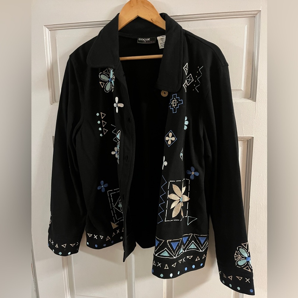 Onque Casuals 90s Vintage Coat Button Up